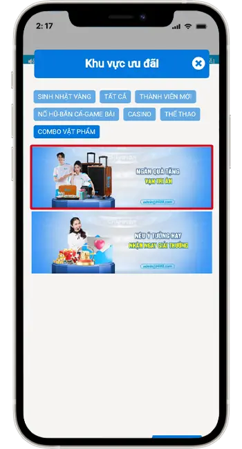 Bước 1: Tại khuyến mãi chọn "Ngàn Quà Tặng Vạn Tri Ân".